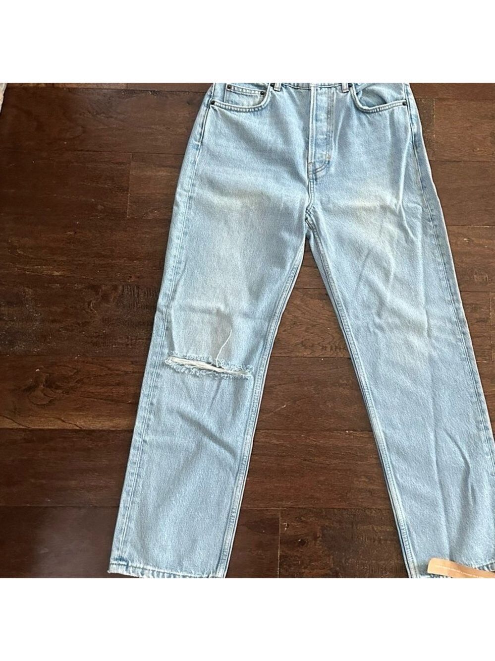 Reformation Cynthia High Rise Straight Leg distressed jeans -size 27-NWT - Picture 5 of 11